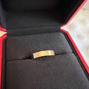 Cartier pink gold thin love band